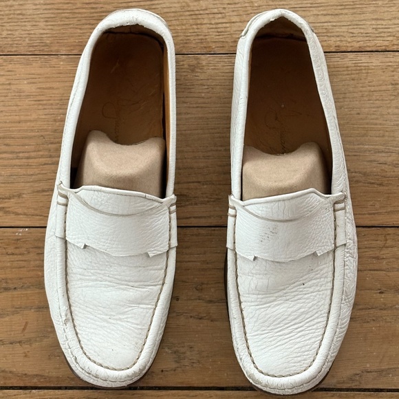 Martin Dingman Men\'s White Leather Loafers - Size 8-1/2D main image 6